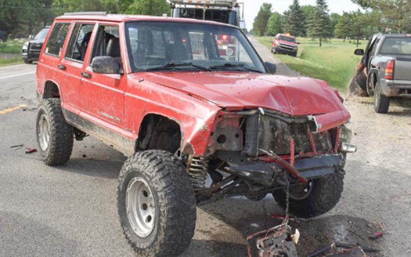 Multiple car accident on M-18 near Gladwin County line