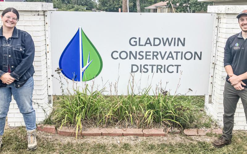 Morah Ranke (left) will take over for Zack Bates at the Gladwin County Conservation District next week. Bates is leaving his post to pursue a Master’s Degree at Humboldt State University in California. GLADWIN