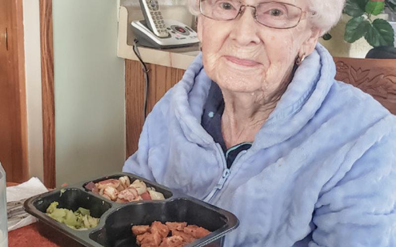 Pictured is a former client, Marian N. formerly of Gladwin, who received meal and then in-home services for seven years before she passed.