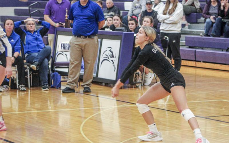 Breanna Campbell attempts to set up the Gladwin offense.