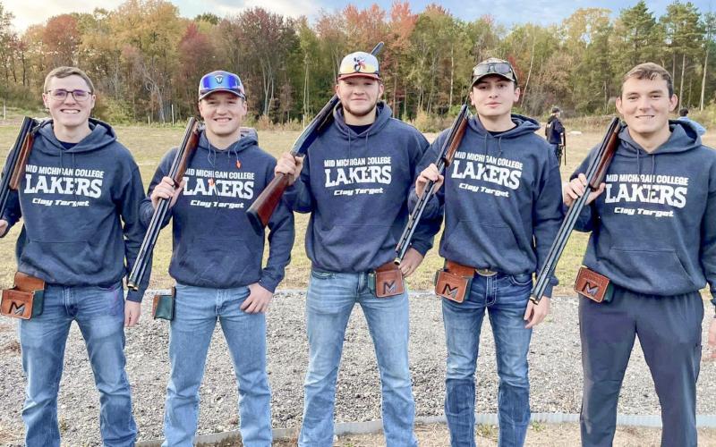 Members of the clay target shooting team at Mid Michigan College. MID MICHIGAN COLLEGE