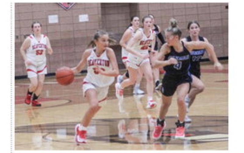 Beaverton’s Myah Hubble leads the break as the Beavers open the season with a victory over Coleman.