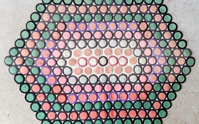 Homemade rugs like this penny rug have long been a favorite way to keep fabric scraps from going to waste. HYDE PARK COUNTRY AUCTIONS