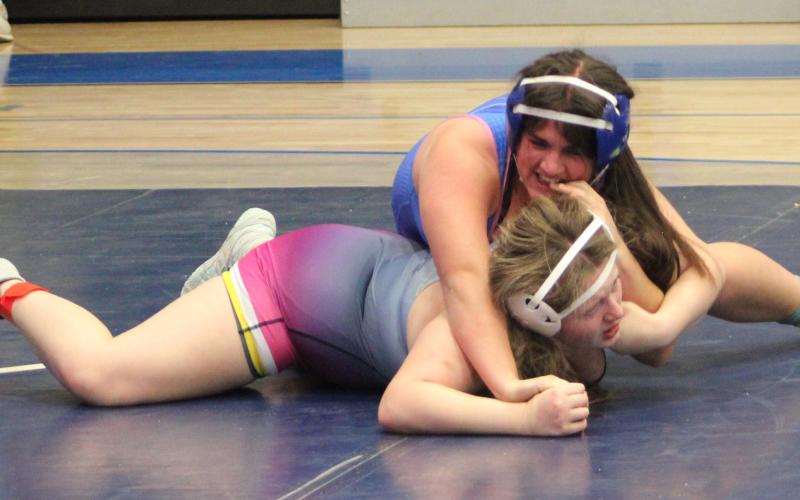 Gladwin’s Izzy Searfoss placed third at 170 at the Regional Sunday to qualify for the state meet.
