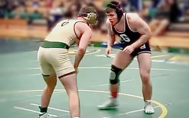 Gladwin’s Gaven Evans-Ferguson sizes up an opponent. The senior won the championship at the Traverse City West Holiday Invitational Thursday.