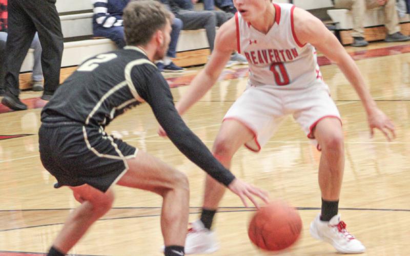 Beaverton’s Caiden Loar cranks up the defensive pressure during a game earlier this season.