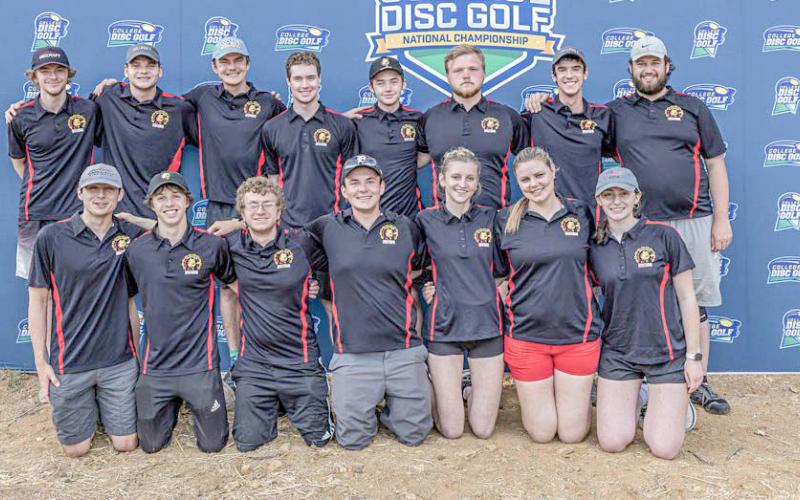 Pictured is the Ferris State University disc golf team at the College Disc Golf National Championship, which was held in Marion, North Carolina, April 5-8. PHOTO COURTESY CONRAD MEYER PHOTOGRAPHY