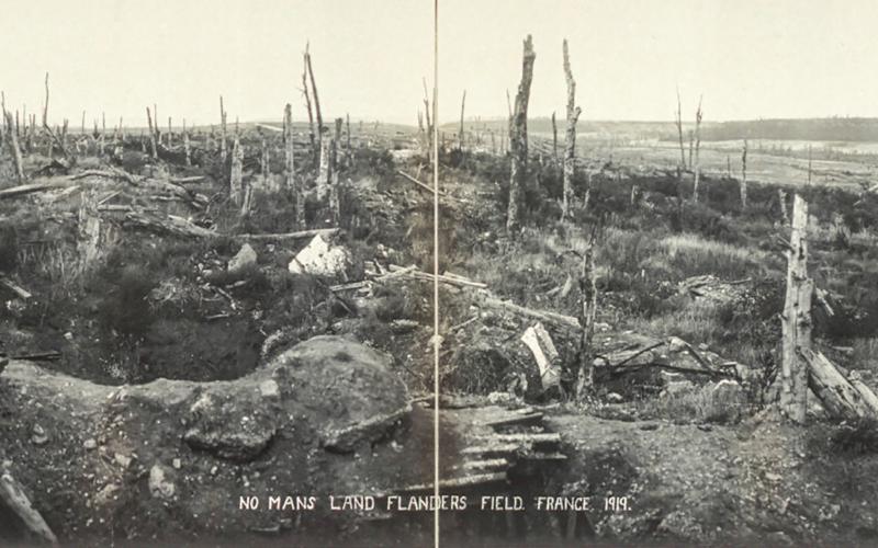 Trenches and No Man’s Land at Flanders Fields. Flanders Fields is a common English name of the World War I battlefields in an area straddling the Belgian provinces of West Flanders and East Flanders as well as the French department of Nord, part of which makes up the area known as French Flanders. WIKIPEDIA