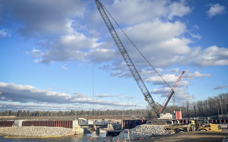 Dredging work being done at Smallwood Dam. PHOTOS PROVIDED BY TRAPANI COMMUNICATIONS