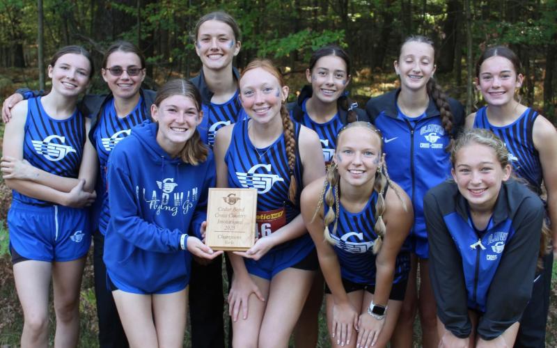 The Gladwin girls’ cross country team enjoyed a dominating performance at Saturday’s Cedar Bend Invitational at the Gladwin County Recreation Area.