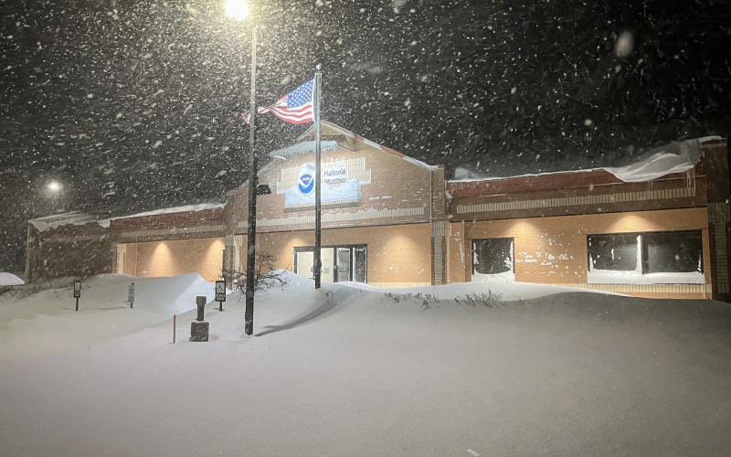 The National Weather Service used lake-effect data to forecast the duration and severity of the 2022 Christmas blizzard in Northwest Michigan. NATIONAL WEATHER SERVICE/GAYLORD