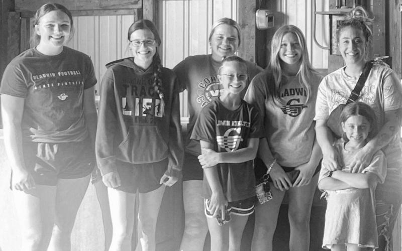 Pictured, back row, left to right, are: Delaney Reynolds, Erin Breault, Emma Edick, Khloe Thurlow, and Kayla Smith. The front row, left to right, are Klaire Thurlow and Maddilyn Smith.