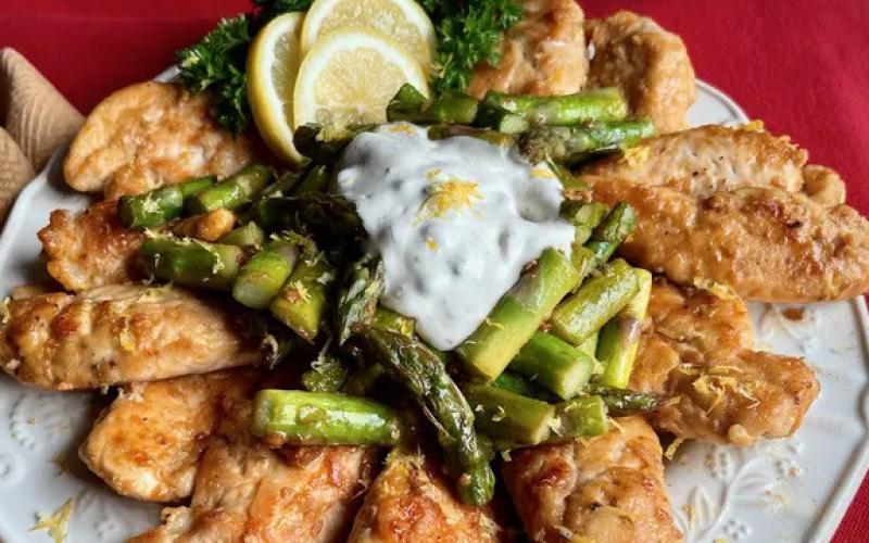 Chicken and Asparagus with Lemon Caper Sauce