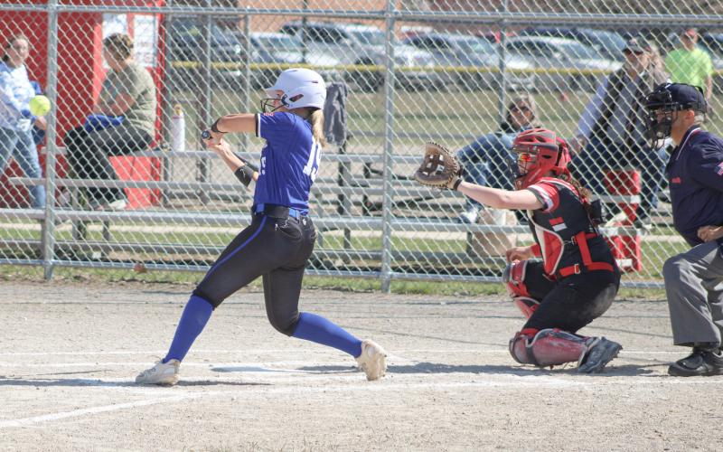 Gladwin’s Adree Ritchie had a home run in the first game of last week’s doubleheader split at Beaverton.