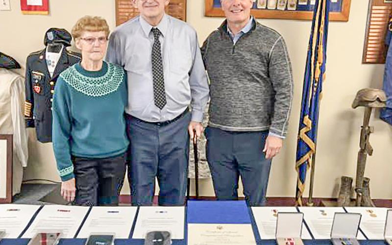 Congressman Moolenaar with Kelly Van-Y and his mother, Ollie.