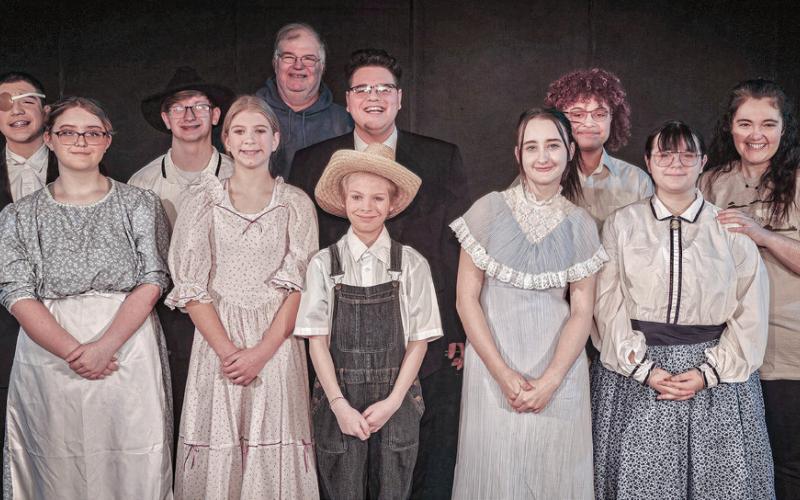 Pictured in front row, left to right: Natalie McKenzie, Avery Graybill, Parker Sischo, Allison McKenzie, and Livia Bell. Back row, left to right: Garry Farley, Evan Craycraft, Kenneth J. Tate, Landon Farley, Alex Ross, and Tory Ford.