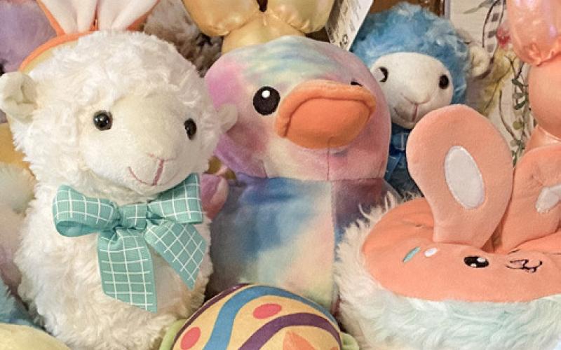 Shown here are plush animals the SFF donated to this years Gladwin County Easter Egg Hunt.