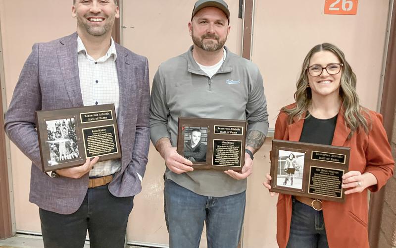 Pictured left to right: Brent Mishler, Adam Mickler, and Alix (Price) Wegrzyn.