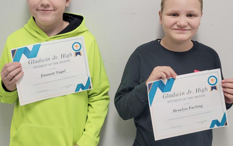 Emmett Vogel and Braelyn Farling