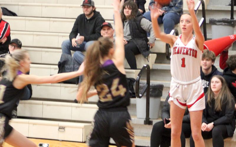 Beaverton’s Trinity Danielak launches during a recent game.