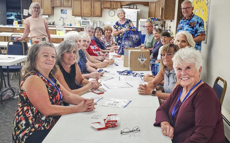 On July 28, 2025, members of MARSP – Gladwin County Chapter participated in a work bee to attach MARSP business cards and chapter contact information to candy bars for distribution to staff at Beaverton and Gladwin Schools on the staff’s first day of school.