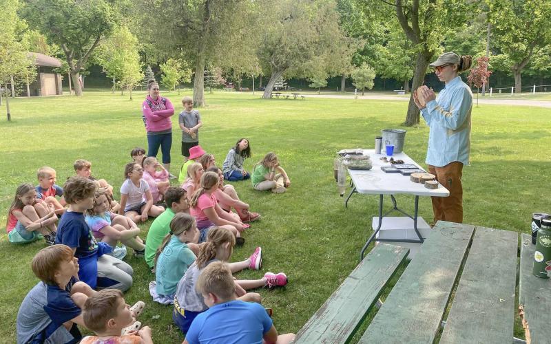 Joe Nash teaching Gladwin third grade students during a Conservation Tour back in May.