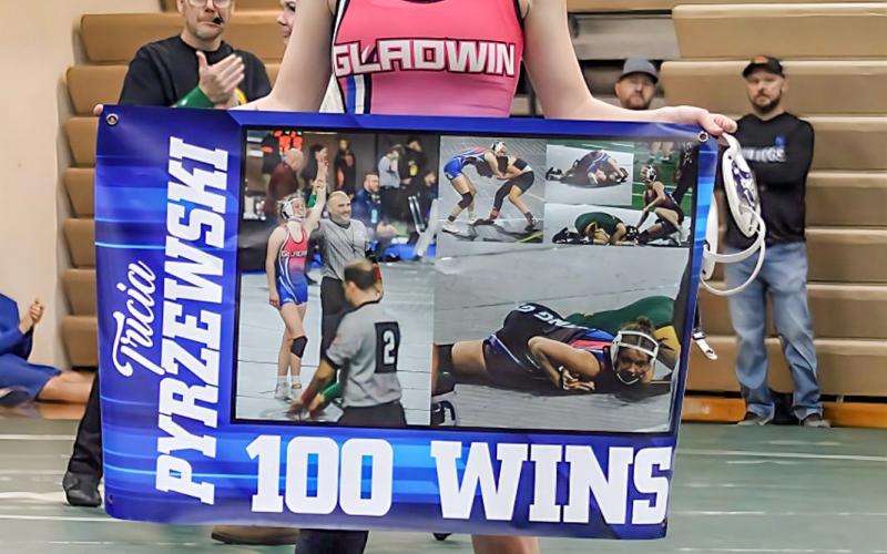 Pyrzewski is Gladwin’s first girl grappler to reach 100 wins