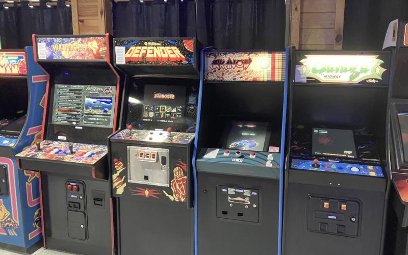 The Gladwin Arcade has many classic video game machines.