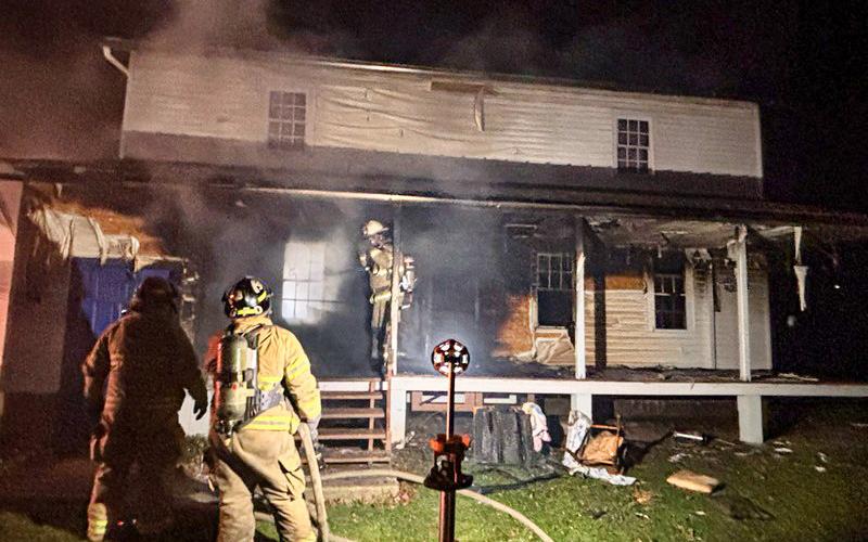 Early morning fire devastates house