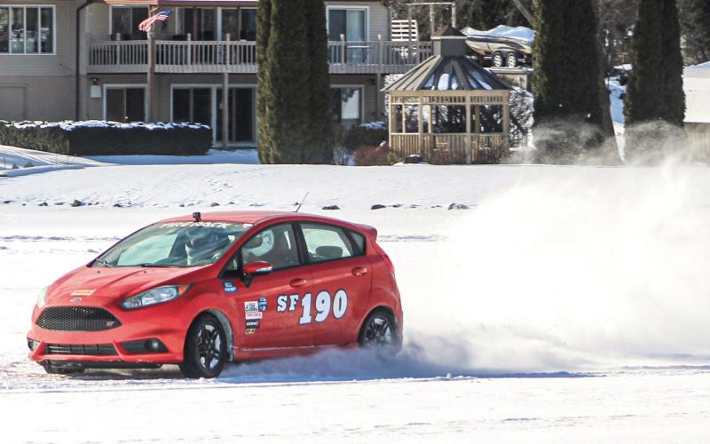 Drivers have been racing on the ice at Ross Lake since the 1960s and they were back at it Sunday, plowing through the course after getting pre-race instructions from Ashley DuPree.
