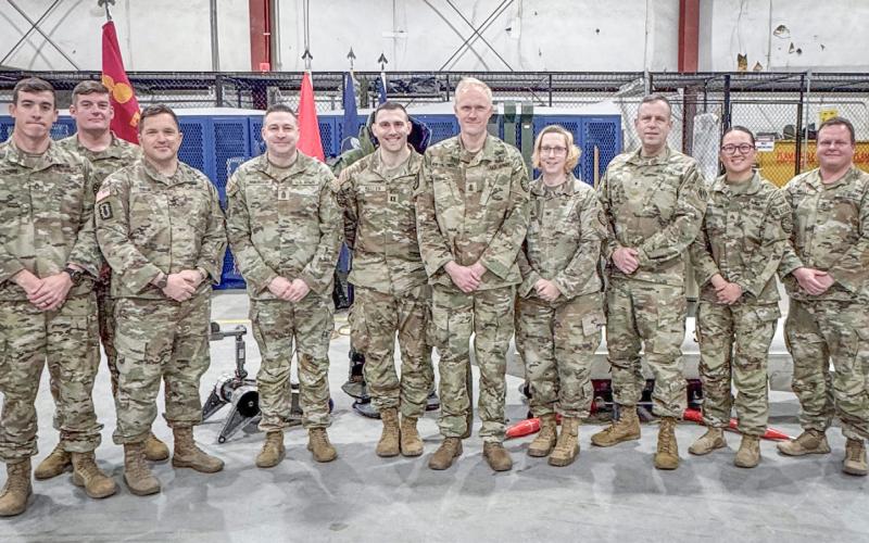 Michigan Army National Guard’s (MIARNG) 745th Ordinance Company at the Grayling Army Airfield (GAAF) Armory in Grayling as they prepare to depart for their deployment to the Middle East to support Operation Spartan Shield.