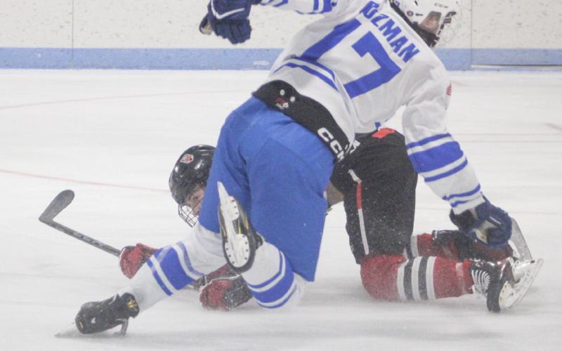 Braeden Guzman had two goals and an assist Friday night, but it wasn’t quite enough as Gladwin bowed out of the state tournament with a 5-4 loss to the FNV Griffins.