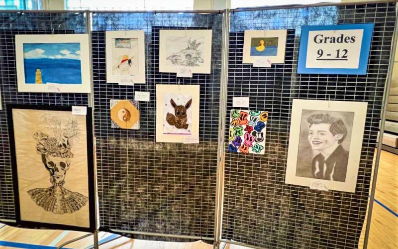 Gladwin High School student art from a previous spring art show.