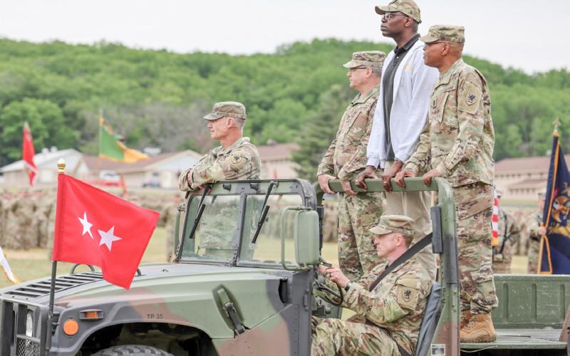 Lt. Governor joined Michigan National Guard Pass in Review Ceremony at Camp Grayling