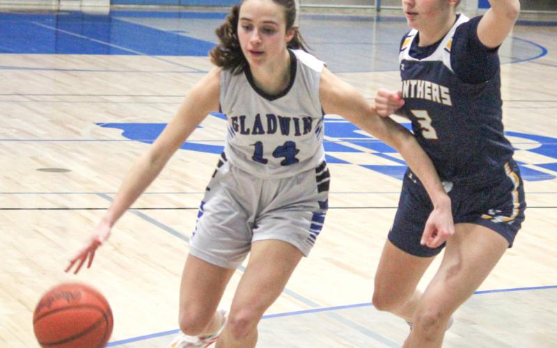 Gladwin’s Abby Robinson scored 20 points in the final game of her career against Standish last Wednesday.
