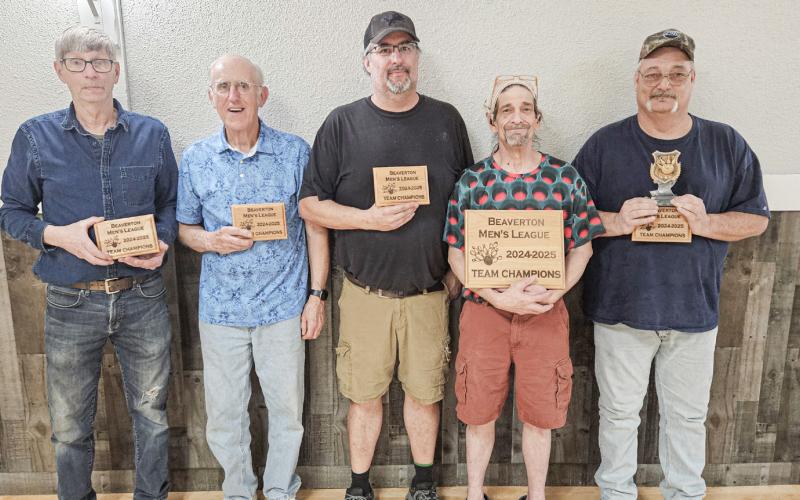 Pictured left to right, We Don’t Care team: Mike Downing, Rodney Claypool, Randal Claypool, Dave Birgel, and Chuck Gifford.