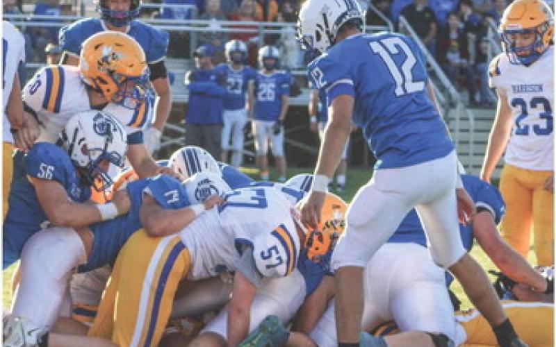 Gladwin’s defense slowed down the harrison Hornet’s offense giving Gladwin a score of 48-6.