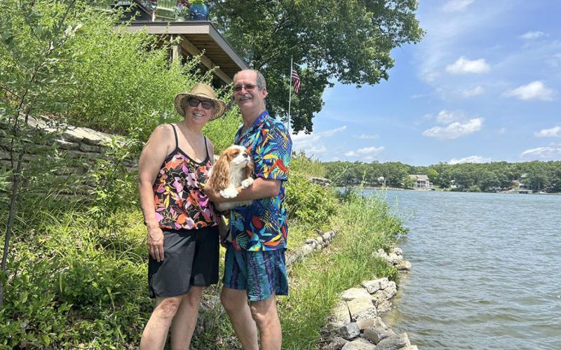 Sarah Cain and Brian Bradcoski have lived on Brooks Lake in Newaygo for the past four years. EMILIO PEREZ IBARGUEN/BRIDGE MICHIGAN