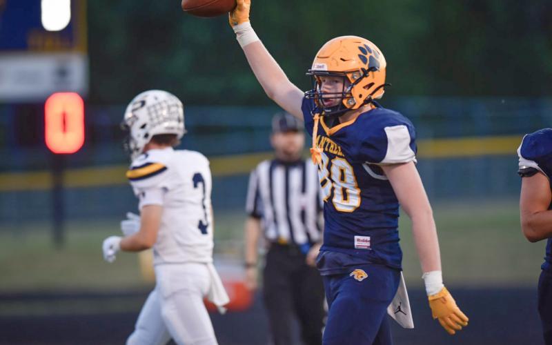 Vance Stokoszynski scored one of the touchdowns that helped Standish-Sterling pick up its first win of the season over Pinconning Friday night. PHOTO PROVIDED BY MINDY STOKOSZYNSKI