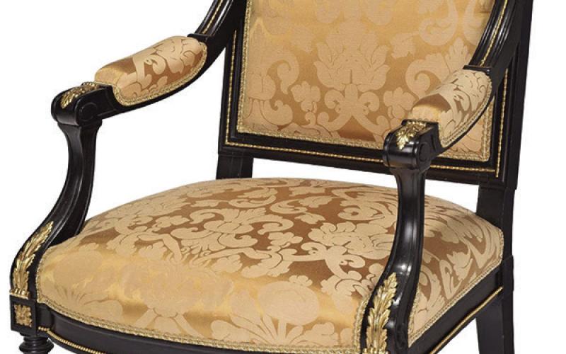 Alexander Roux signed the bronze mounts of this Victorian chair in the Louis XVI Revival style. Identifying the maker of a piece of antique furniture is not always so easy.