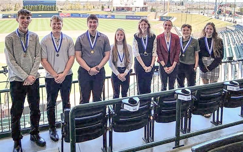 Gladwin’s honorees were (left to right) Elijah Christensen, Jayden Mieske, Brayden Dee, Lillian Binger, Addison Branch, Abby Robinson, Carmen Bragg and Aloisia Graveline.