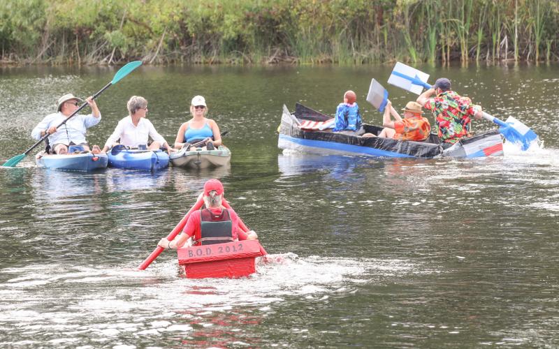 THIRD ANNUAL SECORD LAKE EAGLES RIVER RAFT RACE HELD