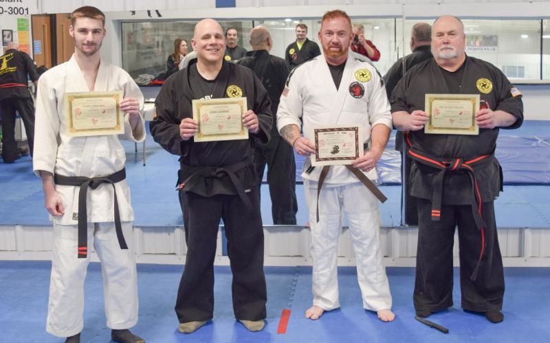Pictured from left to right: Avery Pirosko, George Goemaere, Brian Klawiter, and Richard Pratt.