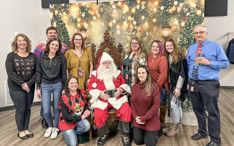 Pictured are employees at the 2023 Gladwin County Department of Health and Human Services Christmas party.