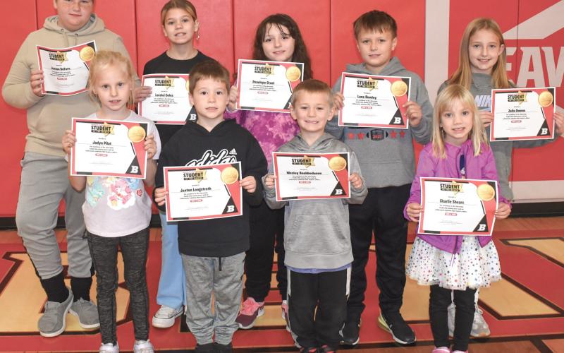 BEAVERTON BES Students of the Month for October are Jaxson DeFore, Jadyn Pilat, Lorelei Coles, Jaxton Longstreth, Penelope Grant, Wesley Boahbedason, Lane Rowley, Charlie Shears and Zella Owens.