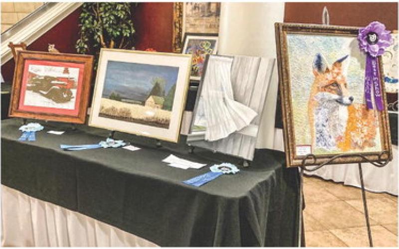 Ribbon winners are on display in the lobby of Riverwalk Place located at 777 W. Cedar Avenue in Gladwin.