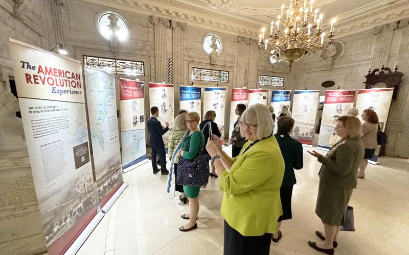 The American Revolution Exhibit is on display at the Midland Mall until Jan. 3, 2026.