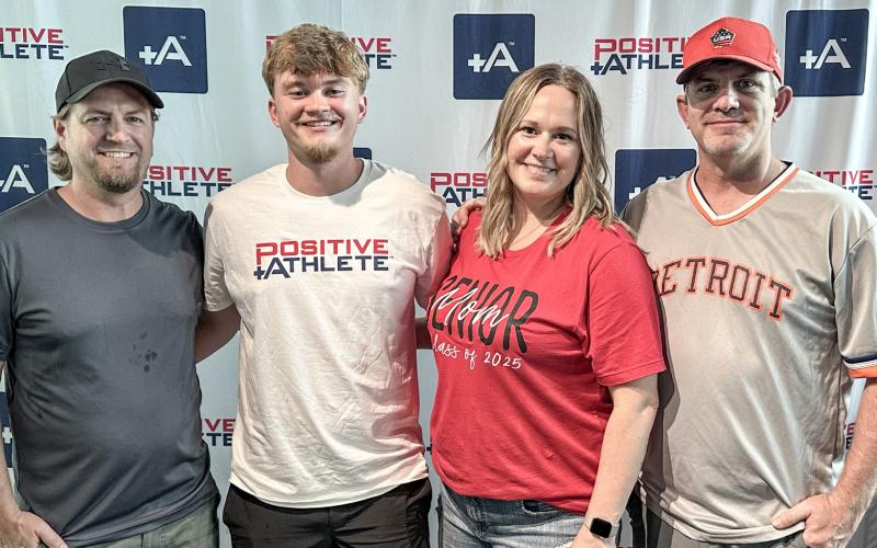 Beaverton graduate Lincoln Stoike and his family and friends got together at Comerica Park after he received the Positive Athlete Award for boys’ basketball in Michigan.