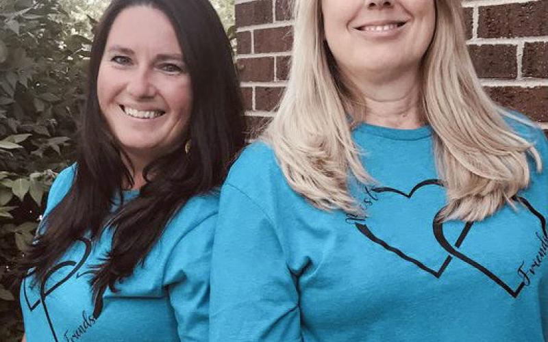Owners of Hands and Hearts Creations, at left, Kati Fry, and at right, Donna Salowich.