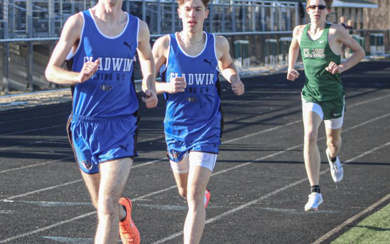 Elijah Christensen and Ben Verellen made up half of the 4x400 relay team that qualified for the Division 2 state meet by placing fifth at the regional Monday.